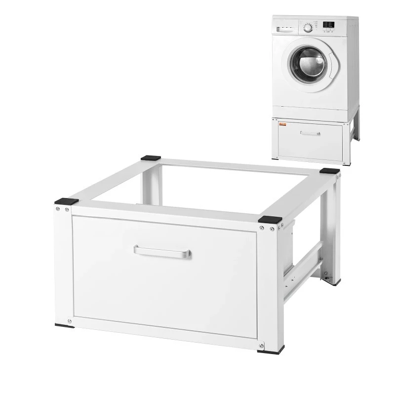 Laundry Pedestal Washer And Dryer Base Stand Platform Heavy Duty Multi-Functional Base with Drawer & Rich Accessories