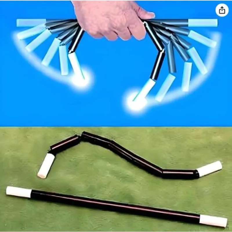 

Broken and Restored Wand Magician's Instant Breakaway Wand Gimmick Shiny Plastic Strip Magia Straw Tip Magic Tricks Black Stick
