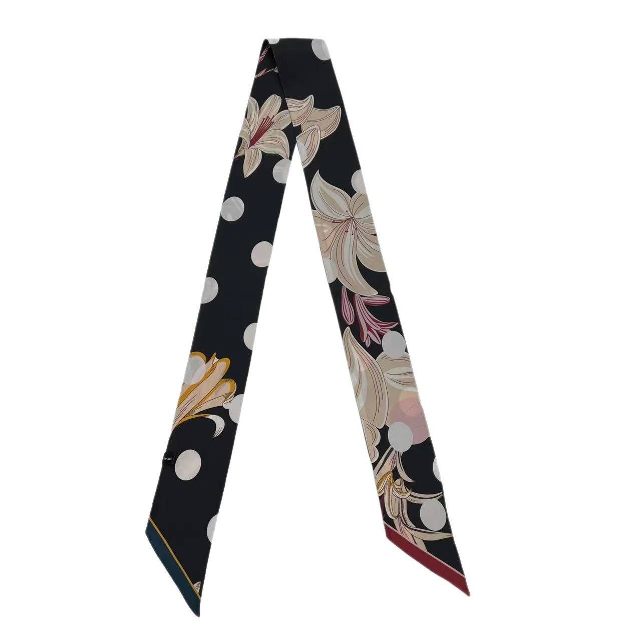 original-00-silk-scarf-decorative-narrow-belted-knot-ribbon-long-dra-stripe-pattern-youth-women's-fa