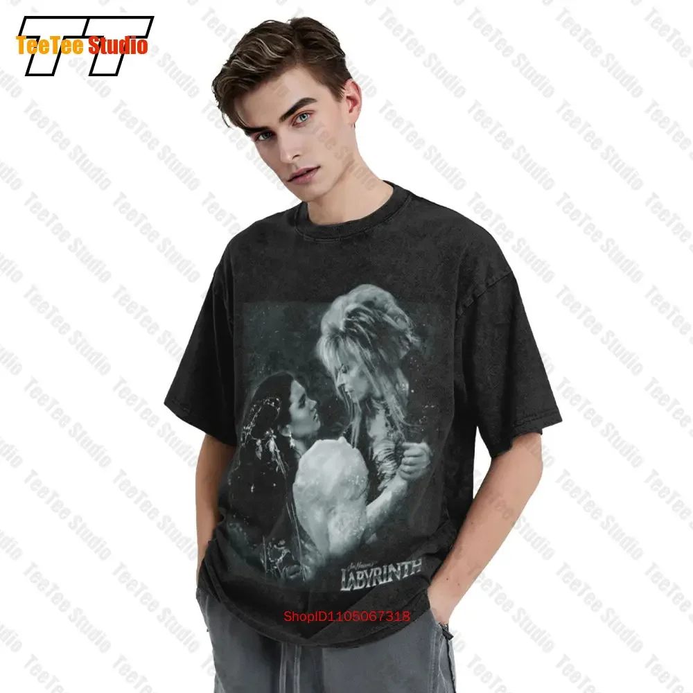 Labyrinth The Goblin King Jareth And Sarah Close Embrace Gym T-Shirts T-Shirt LU0Y