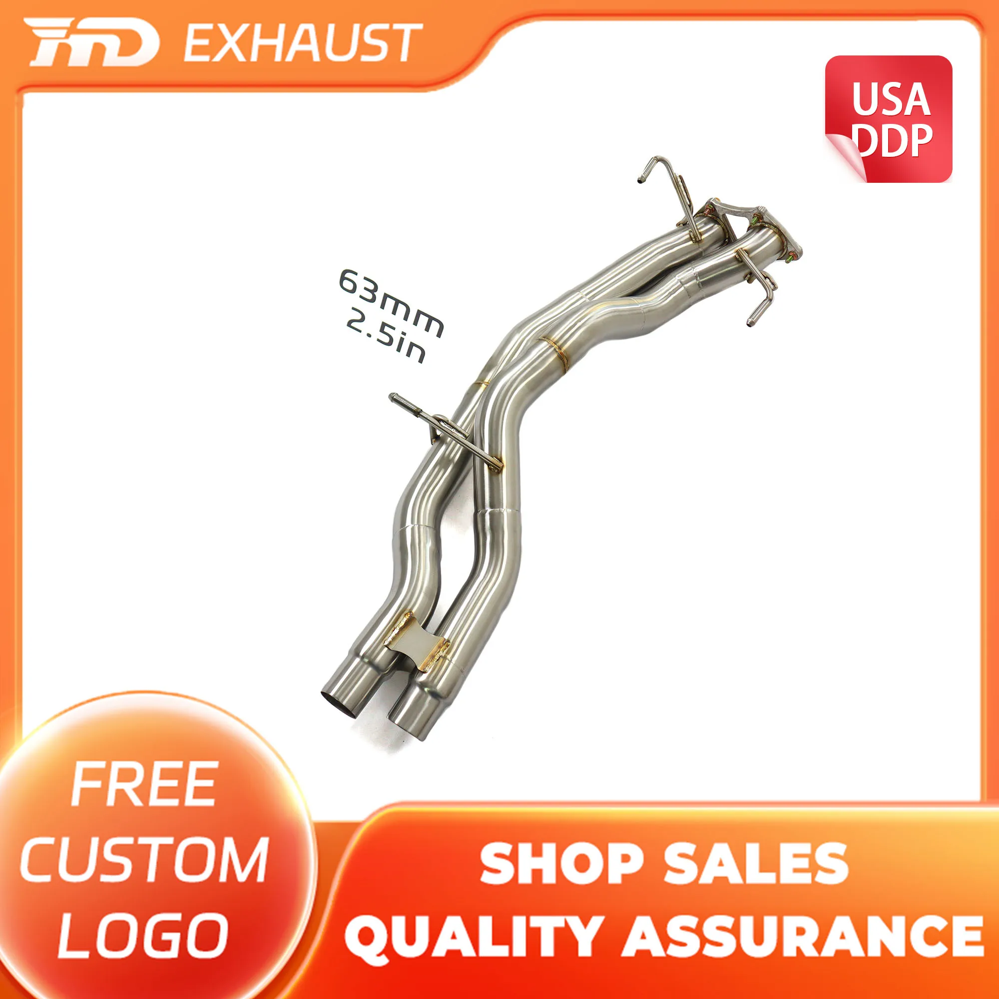 

HMD Hot Sale for Porsche Cayenne 957 3.6L Resonant Tube Exhaust SS304 Exhaust Pipe