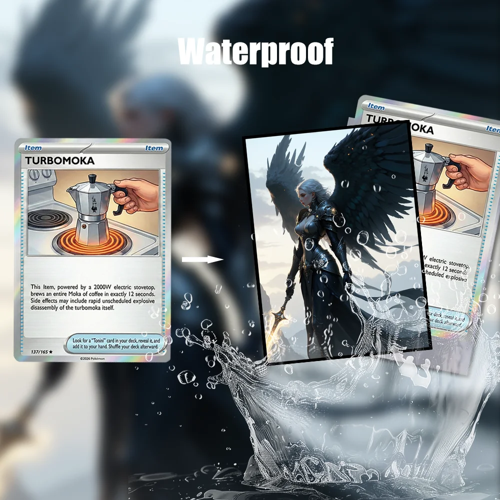 60PCS 66x91mm Battle Angel Printed Deck Protector Sleeves Toploading Trading Card Sleeves Protectors for TCG MTG PTCG Sport Card