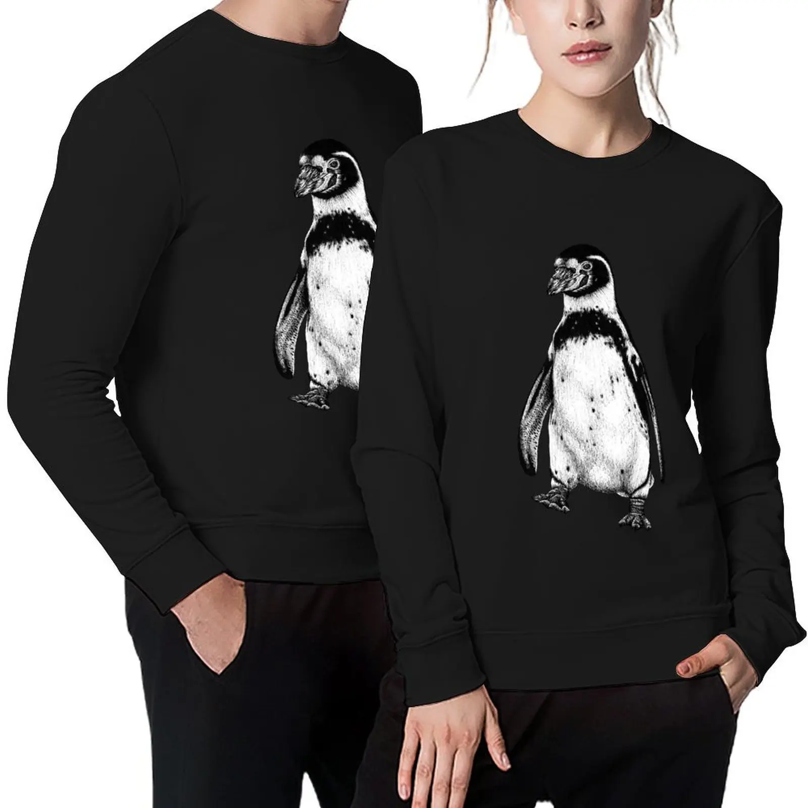 

Humboldt penguin ink illustration Pullover korean clothes men clothing aesthetic clothing men wear hooded sweatshirts