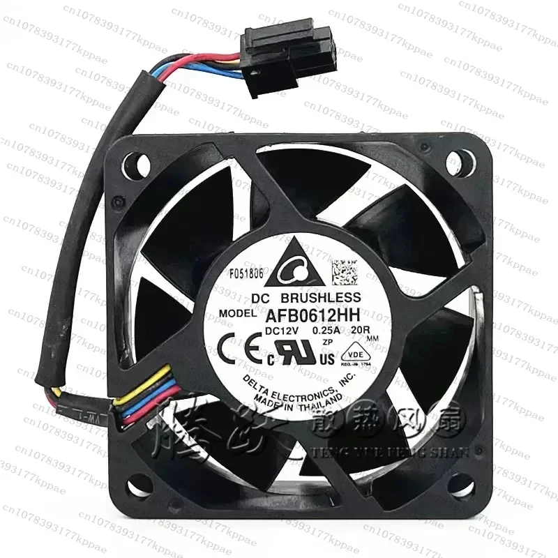 1PCS for Delta AFB0612HH 6025 12V 0.25A 6cm 4-Wire Inverter Chassis Cooling Fan