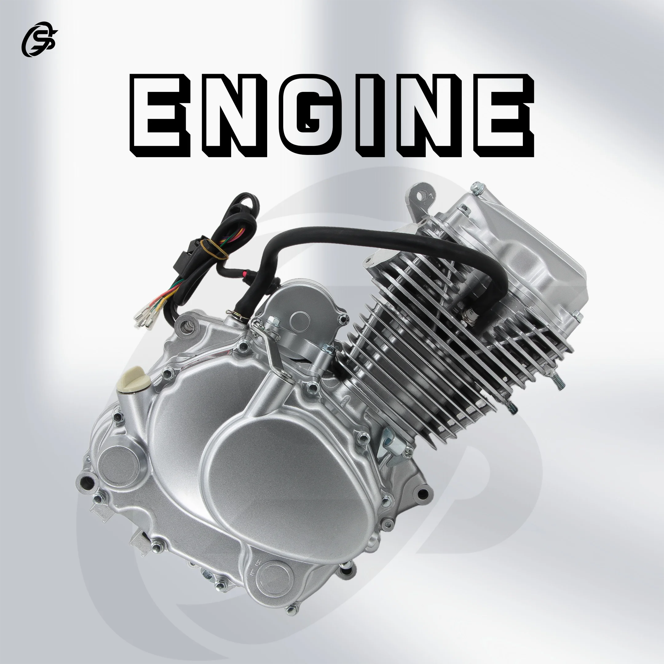 200CC Engine ATV Engine Air-cooled Heat Dissipation Powertrain Silvery Engine Reverse Gear