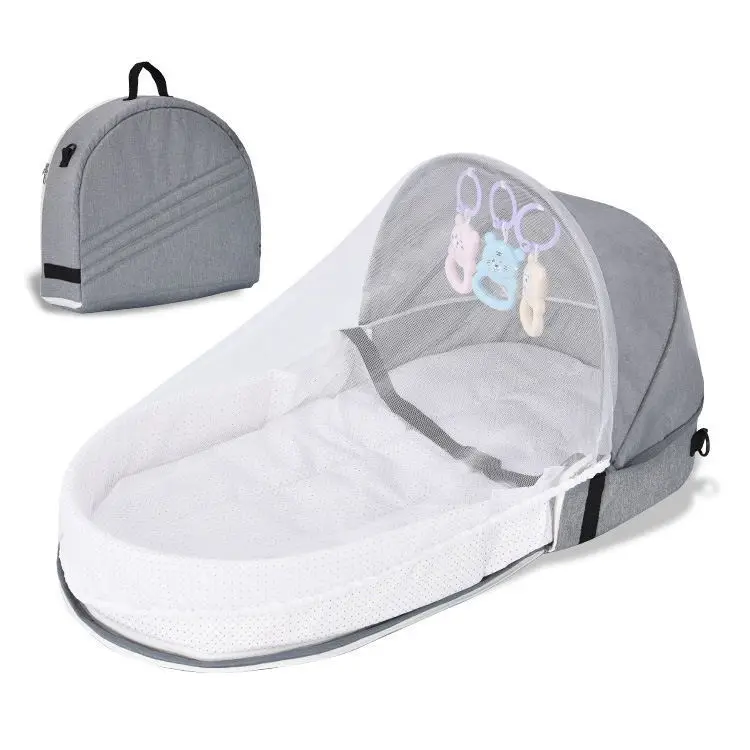 Handige Opvouwbare Anti-Druk Baby Wieg Midden Bed Pasgeboren Baby Isolatie Biomimetische Reizen Baby Wieg