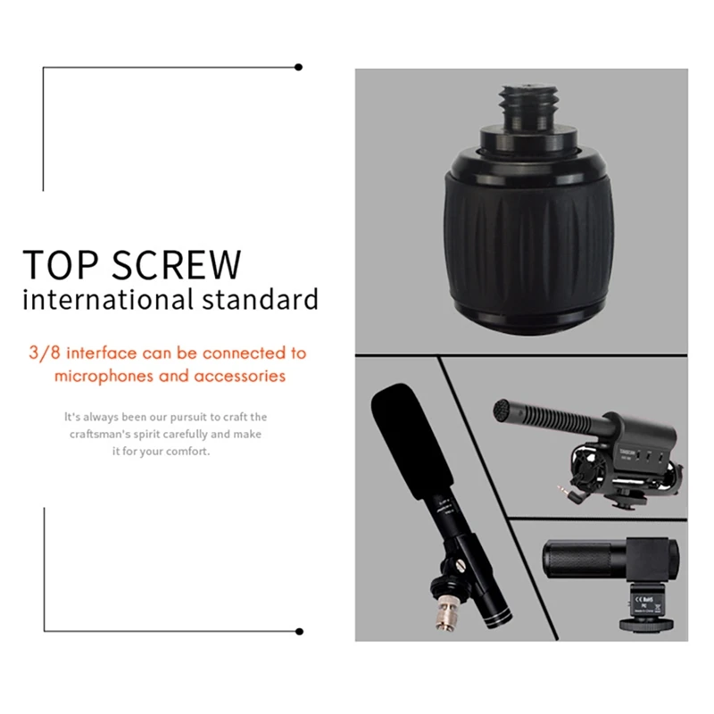 ذراع بوم الميكروفون، ذراع ميكروفون محمول قابل للتمديد مكون من 5 أقسام مع 3/8 بوصة، أطول إلى 5 أقدام قابل للتعديل