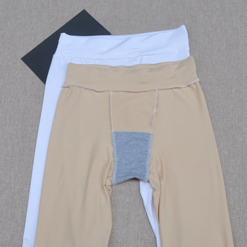 초박형 9 길이 모달 하이 웨이스트 여성용 탄성베이스 레이어 바지 캐주얼 얇은 코튼 가랑이 소형 여성