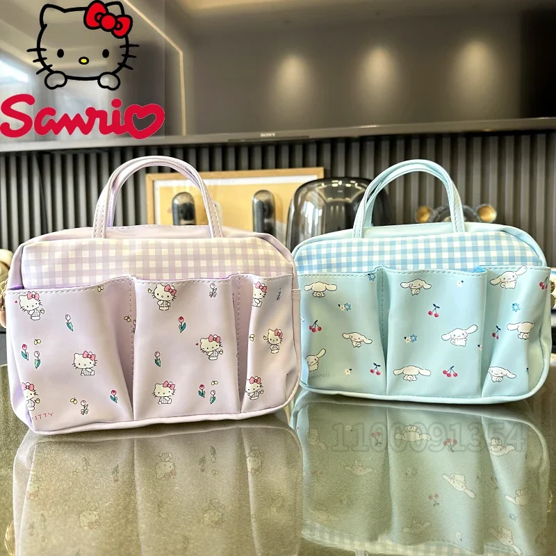 Sanrio Hello Kitty New Baby Diaper Bag Handbag Cartoon Cute Baby Bag Wielofunkcyjna torba na pieluchy o dużej pojemności Trend w modzie