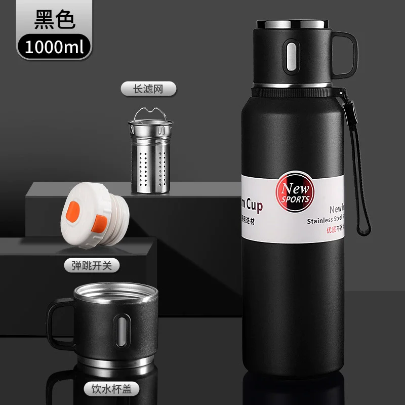 1000ML Thermos water bottle Stainless Steels Vacuum Flask Hot Coffee tea Water Heat Preservation Bottles Cold Tumbler drinkware - Image 6