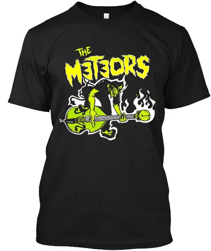 New Popular The Meteors English Psychobilly Music Vintage T-Shirt Size S-5XL