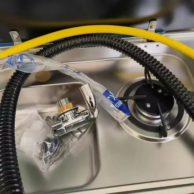 RV stove sink stainless steel rectangular wash basin with stove Caravan RV kitchen sink accessories