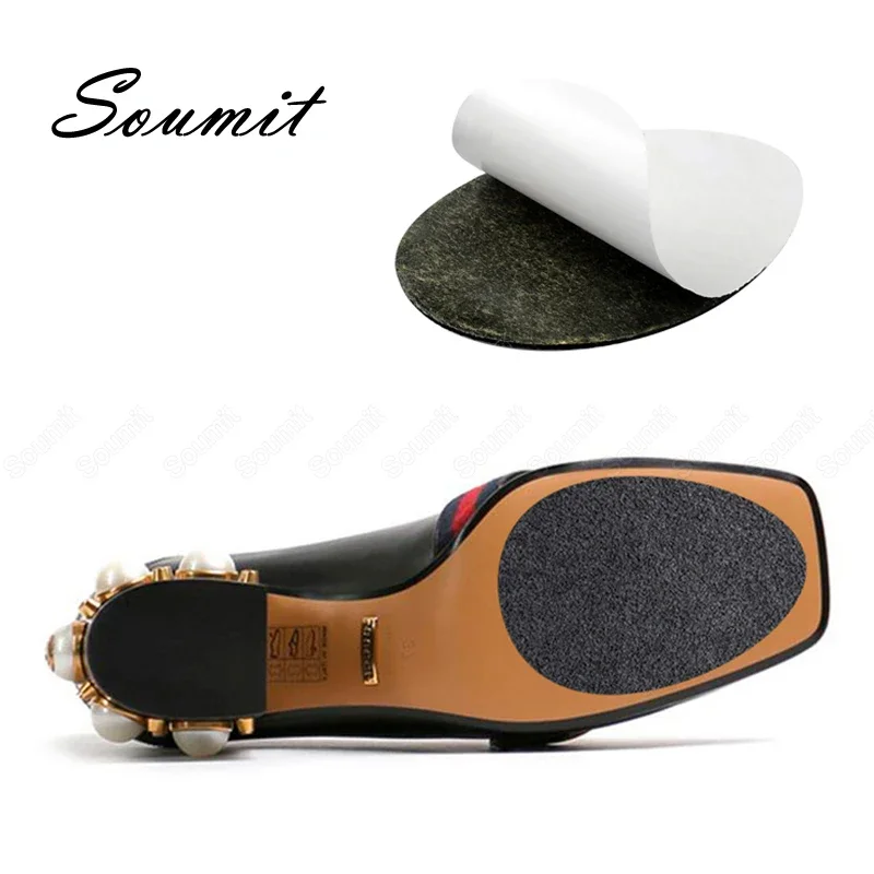 Soumit Anti-Slip Shoes Sole Protector Pads for Women High Heel Sandal Rubber Outsole Adhesive Ground Grip Shoe Bottom Sticker