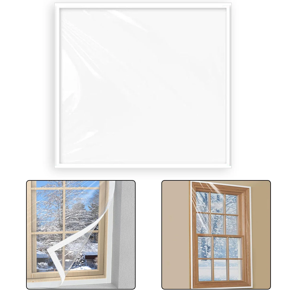 Reusable Window Insulation Cover with Adjustable Size Thick for pe Film for Winter Keep Cold Out Easy to Open for windows