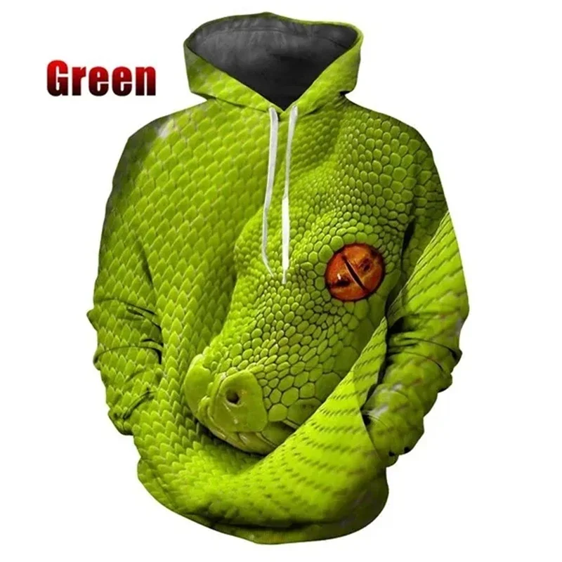 New Fashion 3D Print Graphic Hoodies Super Realistic Viper Snake Patterned Men's And Women's Fashion Mens Clothes 3D Hoodies Top