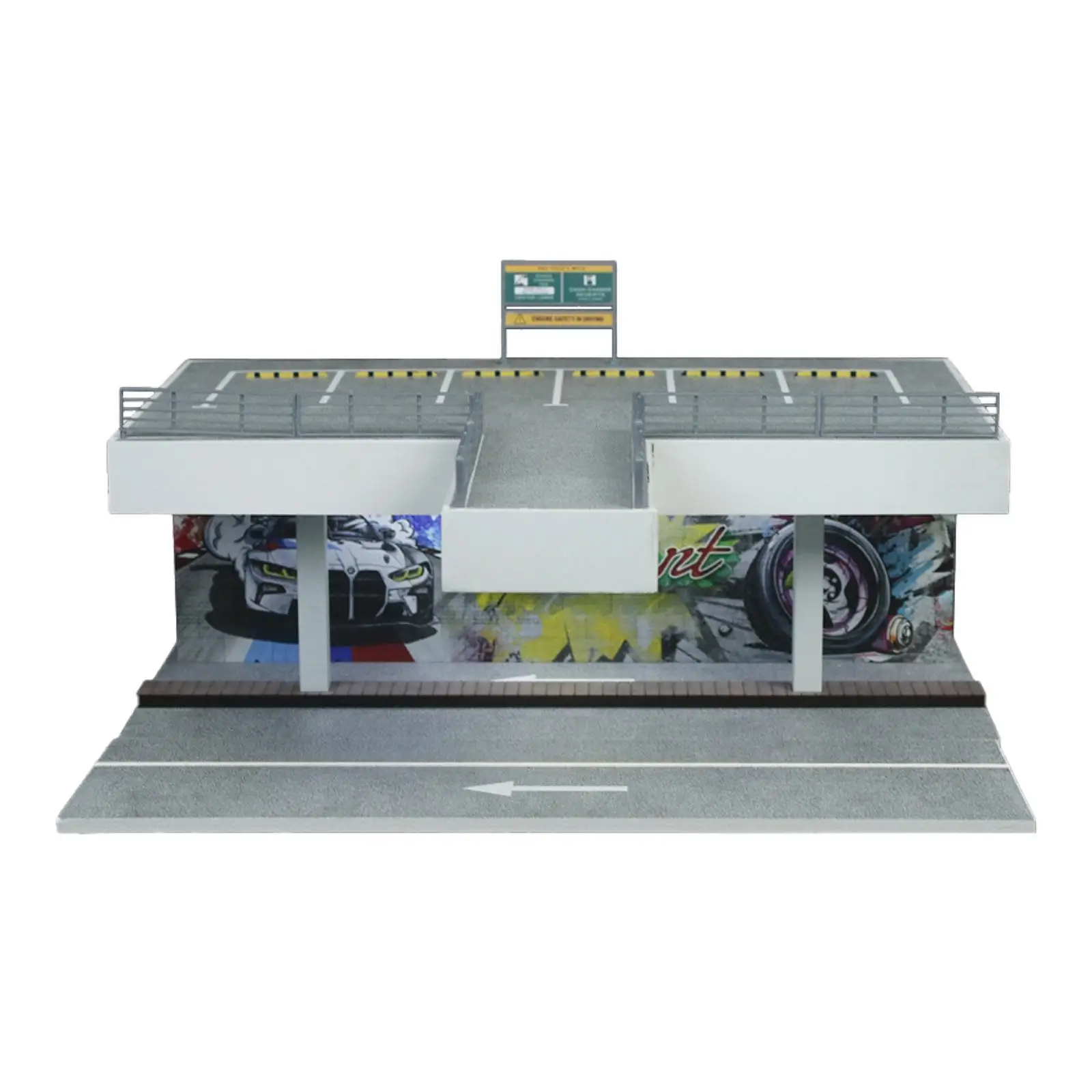 

1:64 Double Layer Open Air Parking Lot Model for Toy Cars Gifts Alloy Car