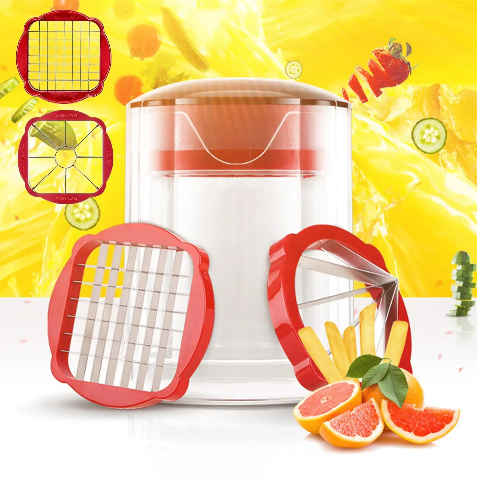 Food Slicer And Chopper Manual Press Food Cutter Processor Machine Multifunctional Vegetable Chopper For Home Kitchen Restaurant