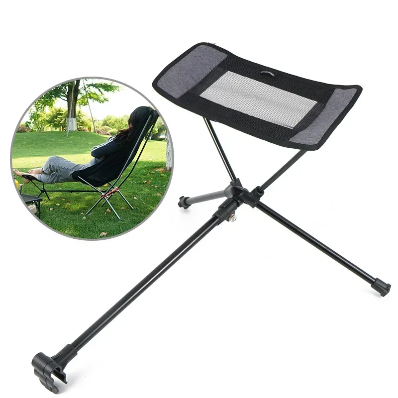 Fishing BBQ Camping Chair Foot Recliner Foot Rest Portable Stool Collapsible Footstool for Outdoor Camping Beach Chair Folding