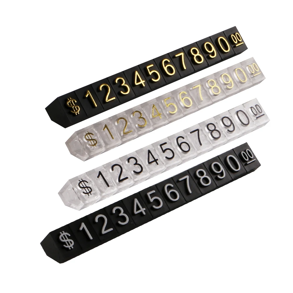 9X6MM Small Number Price Display USD Dollars Pricing Cube For Jewelry Number Digit Price Tag Cube