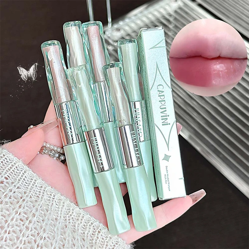 Dual-Ended Cloud Multi-Use Pen Low Saturation Soft Matte Finish Highlighter Contour Blush Stick for Korean Style Lazy Makeup