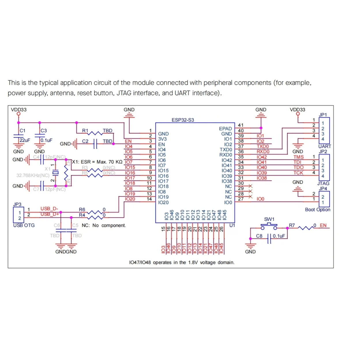 ESP32-S3-2-N32R16V Module High Capacity AIOT Ultra Neural Network/Signal Processing Capability Module
