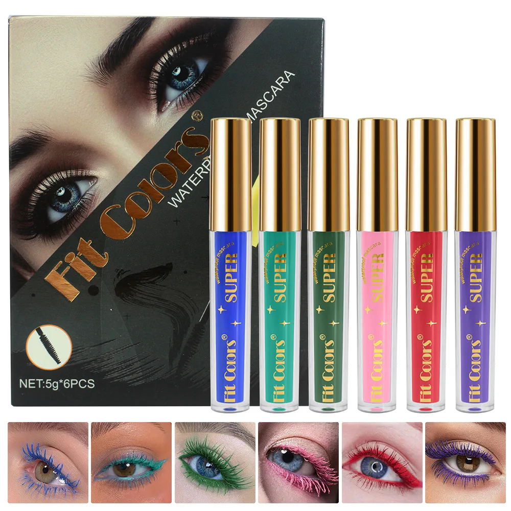 1pc-fit-colors-gold-cap-mascara-set-waterproof-lengthening-thick-curling-non-smudge-for-beginners-stage-makeup