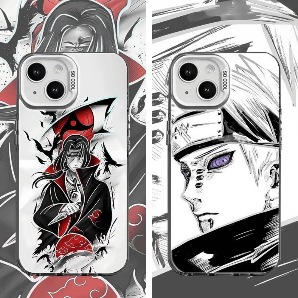 NARUTO Uchiha Itachi Pain Anime funda de teléfono para iPhone 11 12 13 14 15 16 17 Pro Max Plus 17Air Naruto Manga ojos cubierta a prueba de golpes