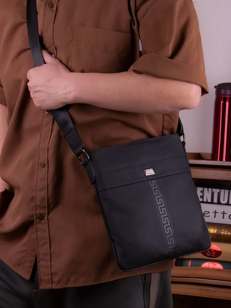 

Soft Leather Men's Crossbody Bag Large Capaci Vertical Work Commuter Bag Busin Men's Bag Faionable Travel oulder Bag