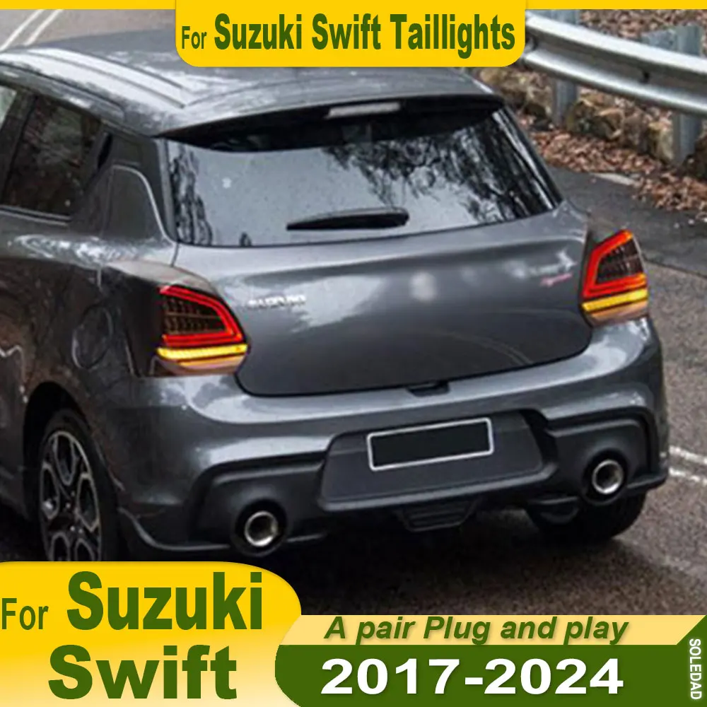 

Автомобильные задние фонари, светодиодные задние фонари для Suzuki Swift 2017 2018 2019 2020 2021 2022 2023 2024, модифицированное освещение Plug and Play в сборе
