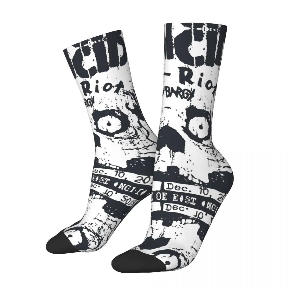 Hip Hop Retro Rancid Band Punk Argy Bargy Men's Socks Unisex R-Rancid Rock Band Street Style Printed Novelty Crew Sock Boys Gift