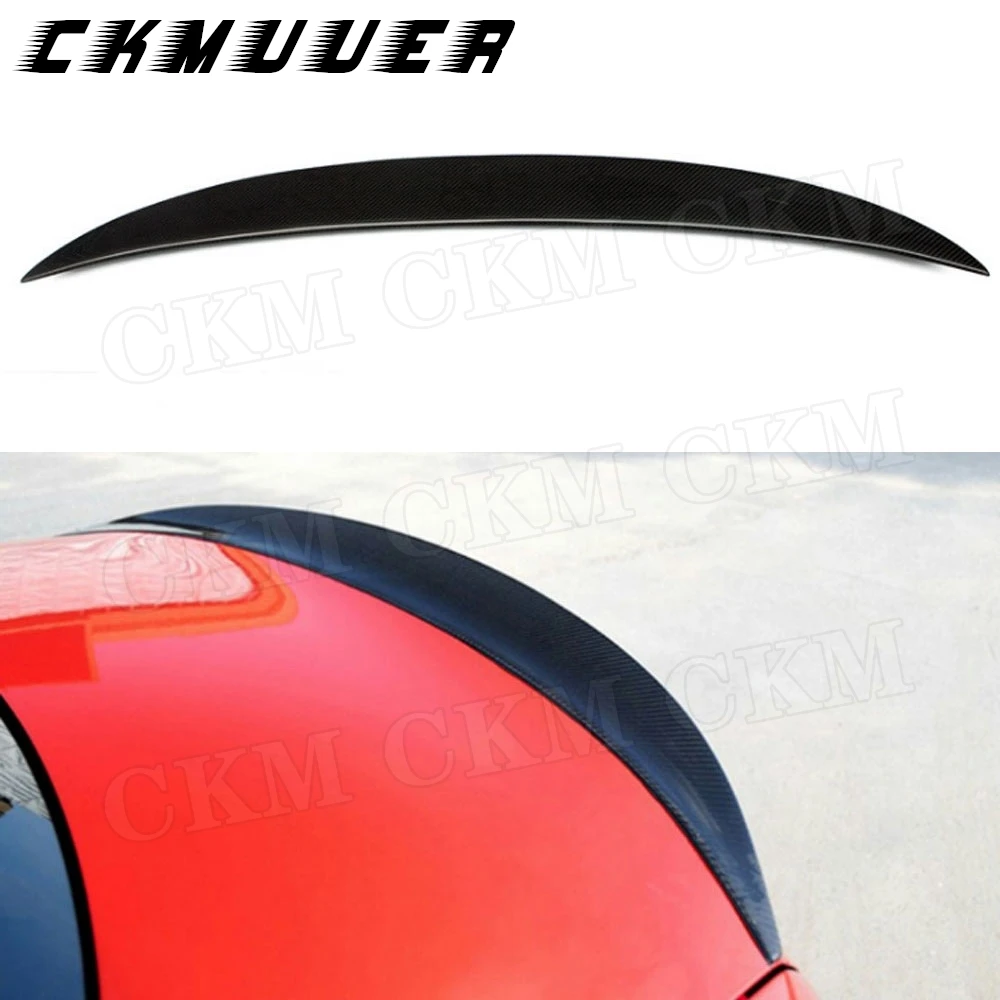 

CKMUUER Carbon Fiber 1 Series Rear Spoiler Boot Lip Wing For BMW E82 1M Coupe Sedan 2011 FRP Trunk Spoiler