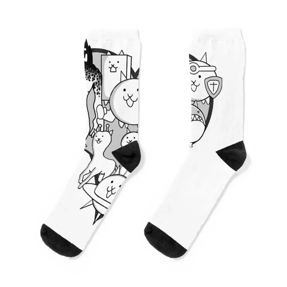 

Battle Cats Evolved Cats Mural Socks Wholesale cotton ankle floral Mens Socks Women's