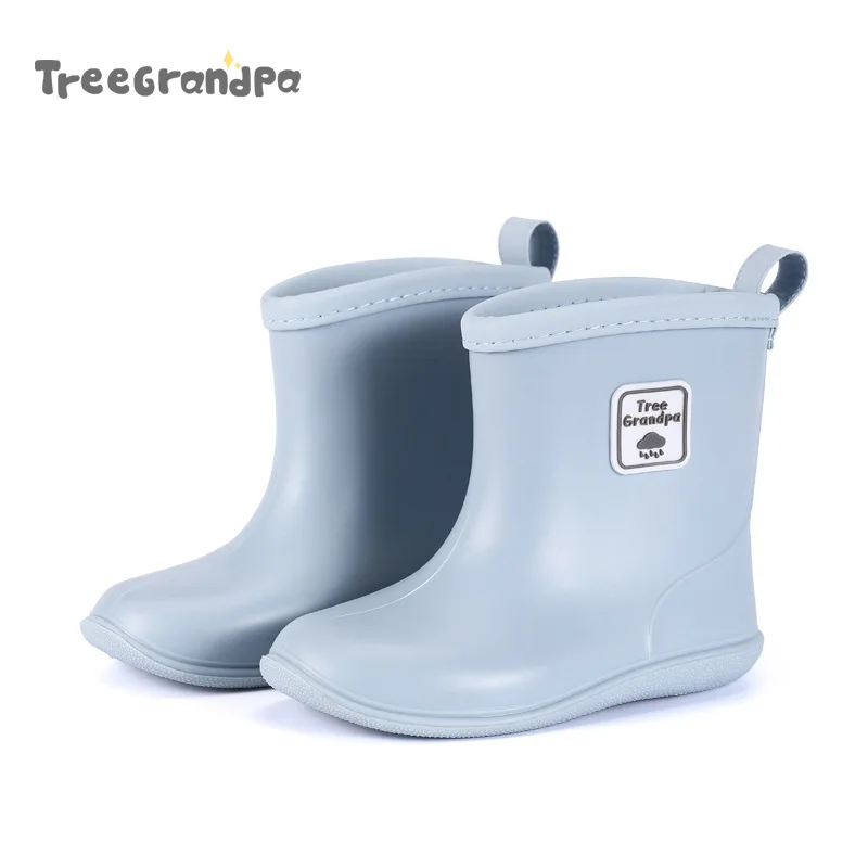 Kids Rain Boots Girls Boys Rainboots Anti-Slip Children Baby Rain Shoes  PVC Waterproof Mid-Calf Water Shoes Soft Rubber