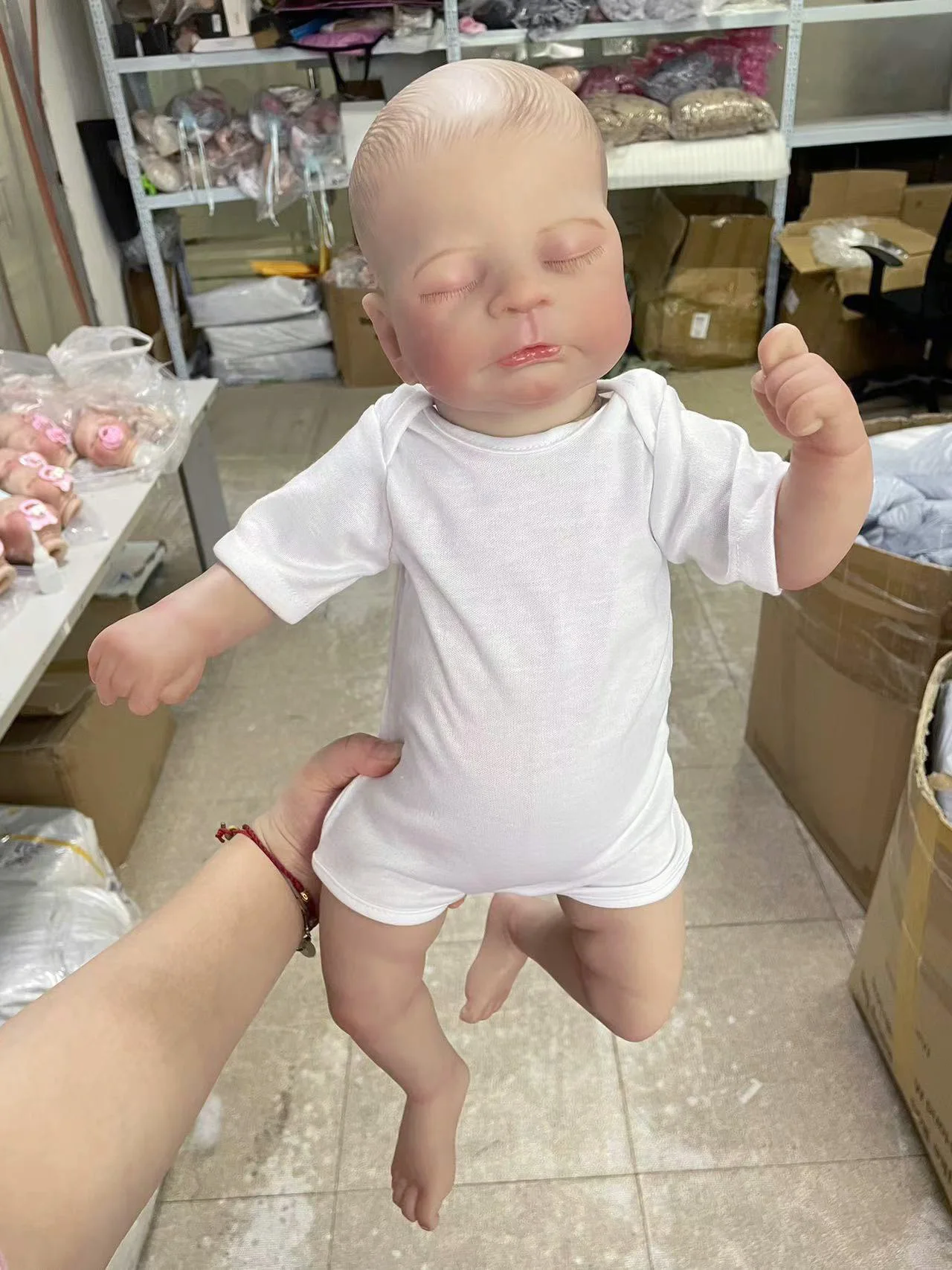 

50CM Timothy Reborn Doll Boy Sleeping Baby High Quality Genesis Hand Painted Doll with Visible Veins Collectible Art Doll