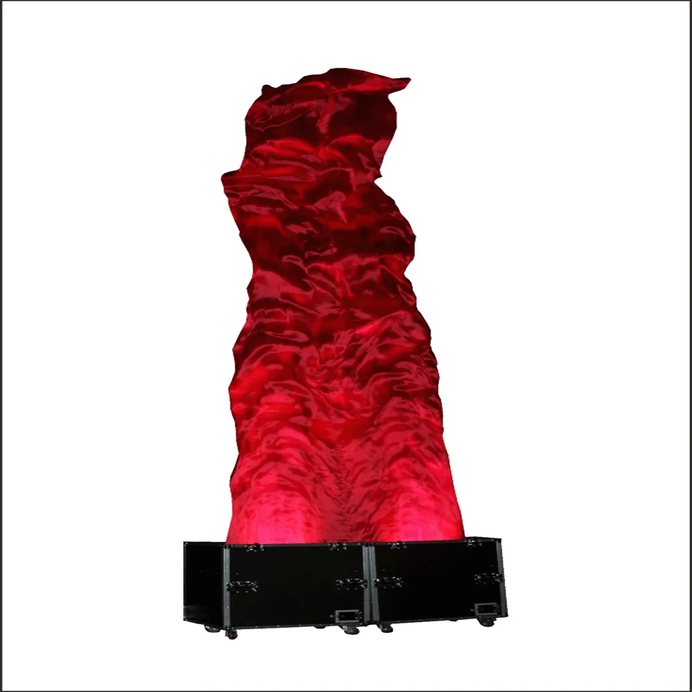 Low MOQ Power Control 2 m High Indoor Stage Equipment Decoration Fabric Flames For Party