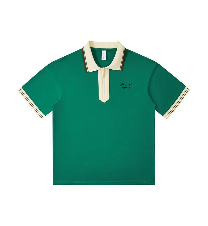 

Men's Golf Half Zipper Short Sleeve Korean Polo T-shirt Outdoor Sports Fashion Brand Jersey Academy Style