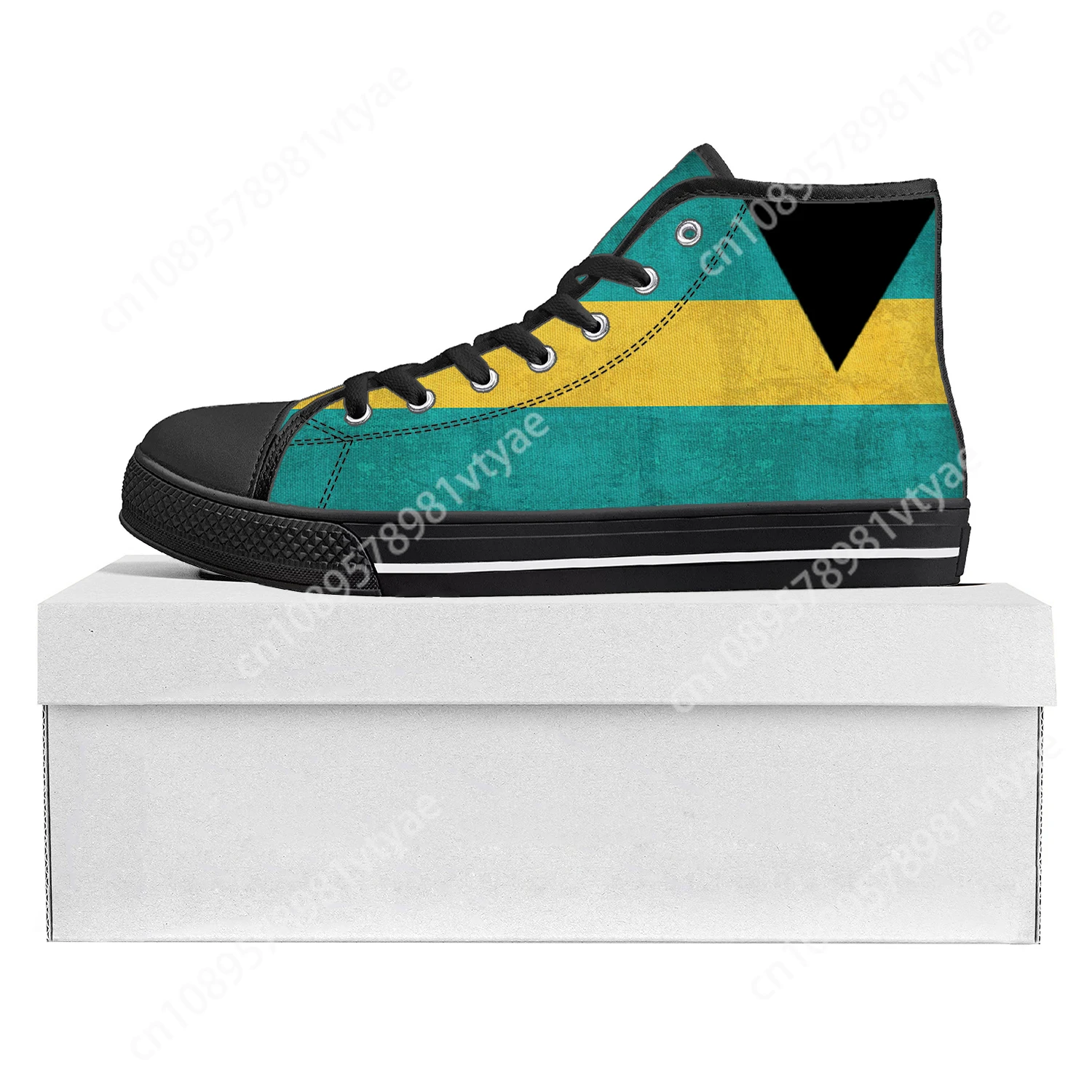 Bahamian Flag High Top High Quality Sneakers Mens Womens Teenager Canvas Sneaker Bahamas Casual Couple Shoes Custom Shoe