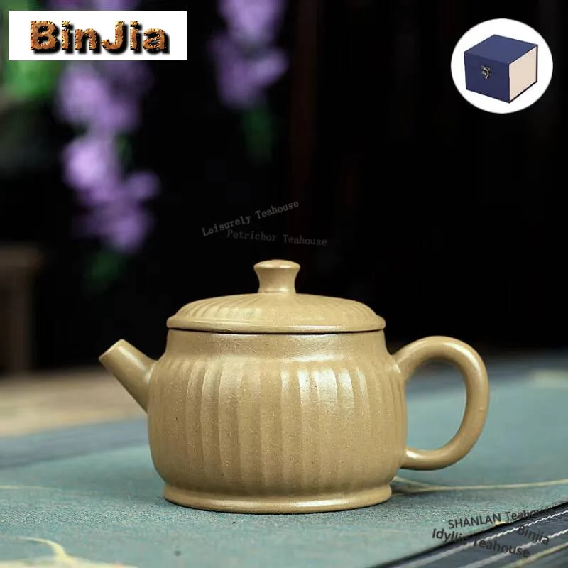 

Чайники из исинской пурпурной глины 200 мл, ручная работа, горшок с обратной стороной дракона, чайный чайник из голубой глины для заваривания, чайный набор Zisha, подарок
