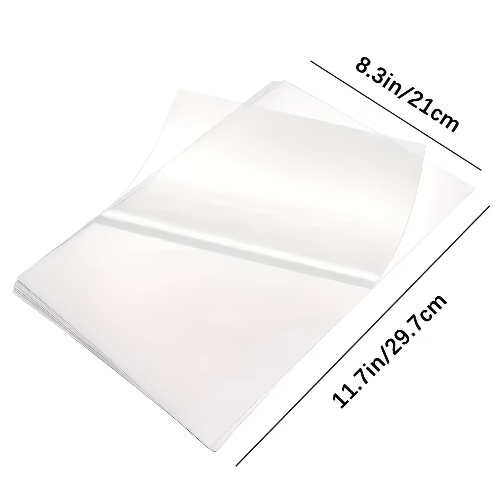 A4 Self-Adhesive Laminating Sheets - No Heat/Machine/, Self-Sealing Pouches for Instant, Glossy for ID Badges, Business Cards