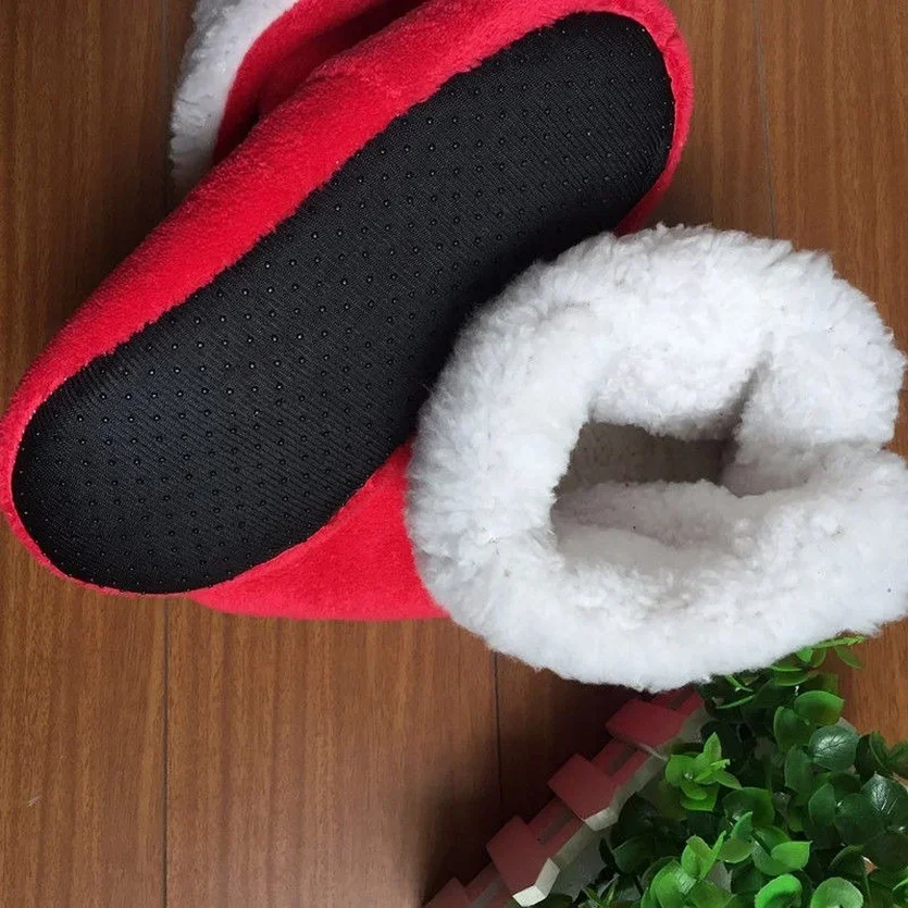 Winter Home Slipper Boot Women Non Slip Thickened Warm Children Fleece Soft Indoor Plush Cotton Female Floor Shoes House Men