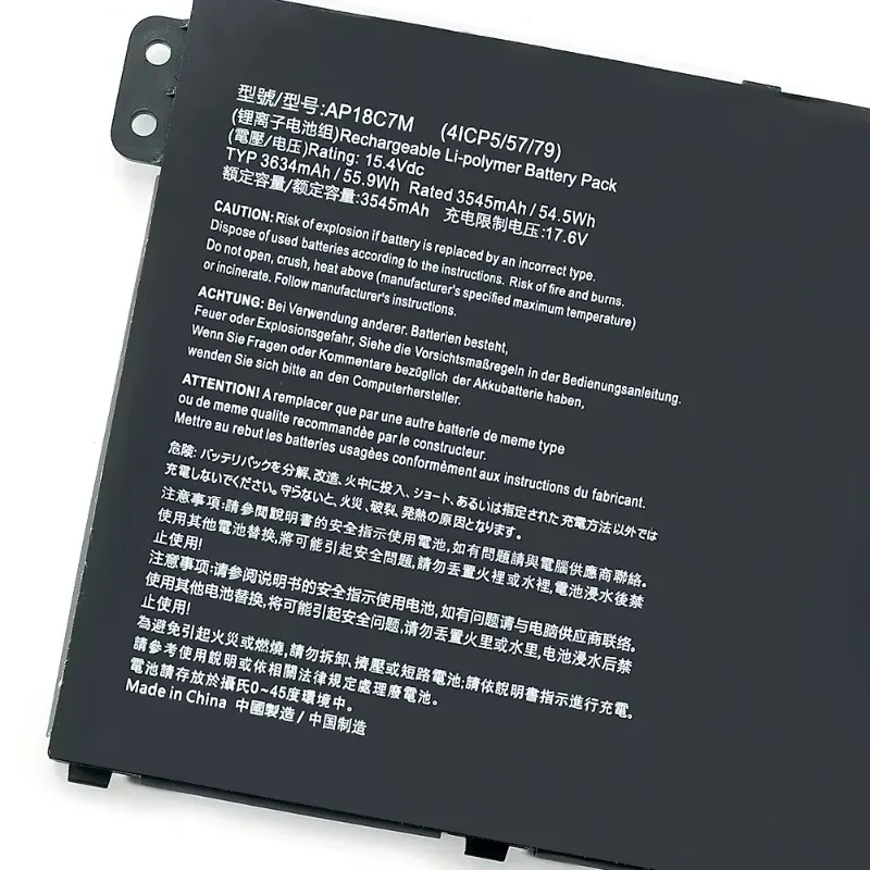 Replacement battery AP18C7M 15.4V 3545mAh for N19H3 SF514-54/55TA SP513-54N SF313-52 High Quality Laptop Battery