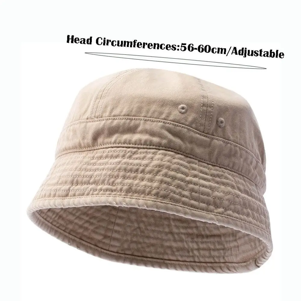 Versatile Retro Bucket Hat Short-brim Big Head Circumference Fisherman Cap Japanese Style Sunshade Hat Unisex