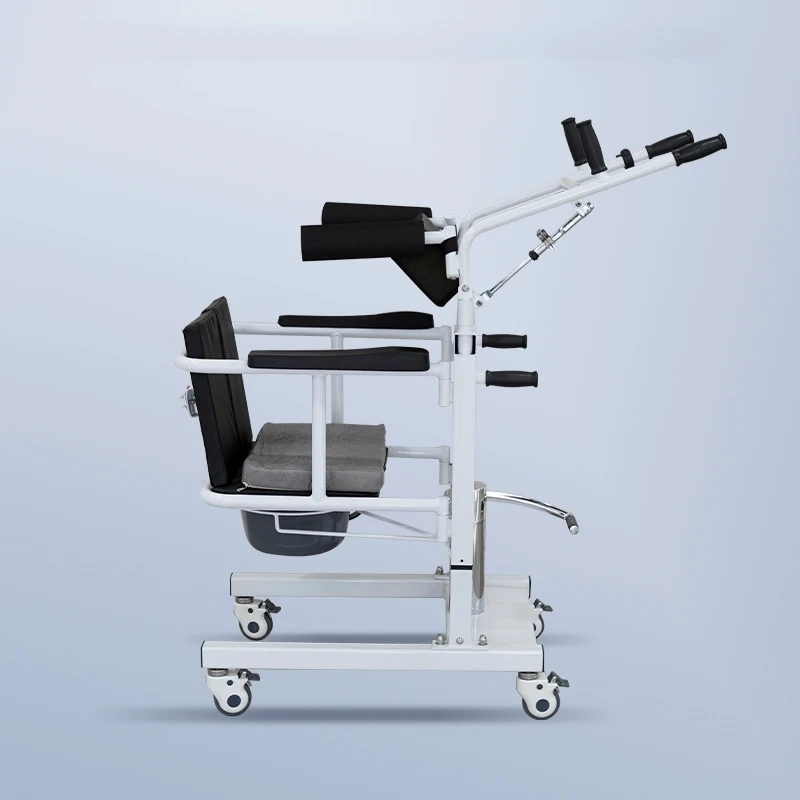 Popular Medical Equipment Disabled Disability Commode Elderly Patient Lift Transfer Hydraulic Power Lift Steel 200kg Capacity