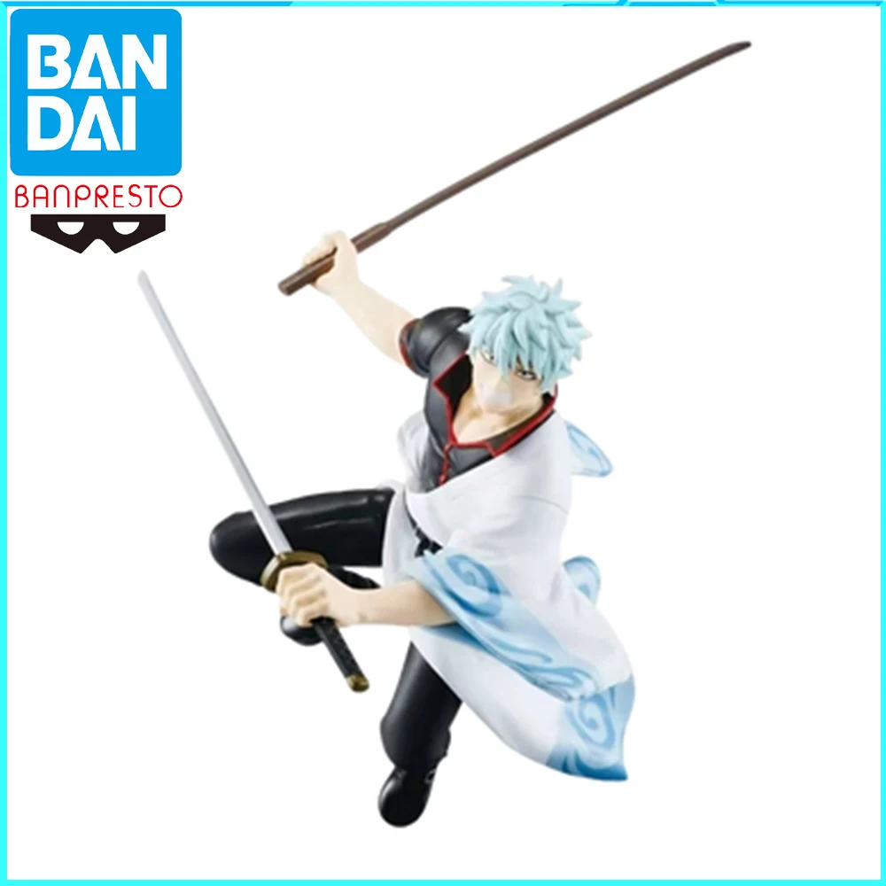 Banpresto VIBRATION STARS Gintama Yoshiwara in Flames Sakata Gintoki Dual Swords PVC Figure Officially Licensed Collectible