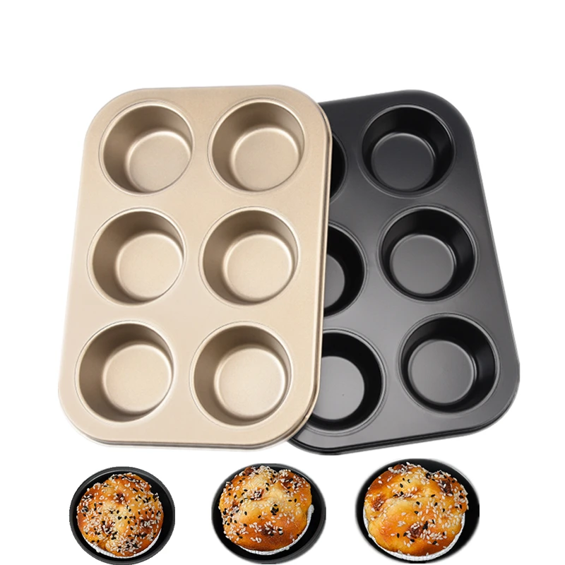 Carbon Steel Cake Mold Cookie Cupcake Baking Tray Egg Tart Cooking Dish Desserts Pan Kitchen Accessories