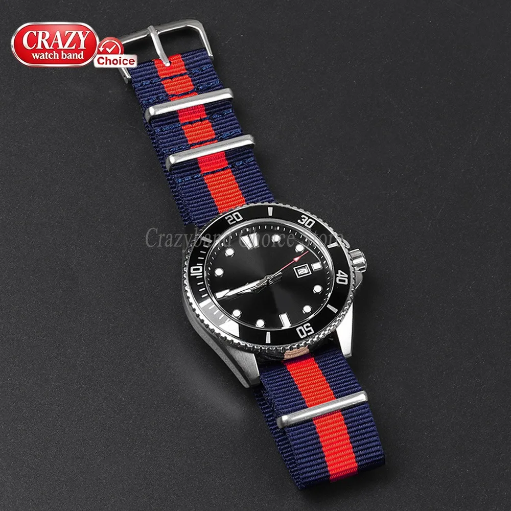 14mm 16mm 18mm 20mm 22mm 24mm Nylon Canvas Militär-Uhrenarmband Universelles Geflochtenes Schlaufenband Armband für Damen und Herren Weiches Armband Schwarz – Detail 7