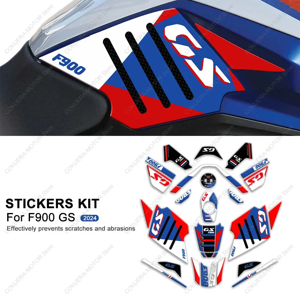 

For BMW F900GS Motorcycle Tank Pad Sticker 3D Gel Epoxy Resin Stickers Protective Stickers Kit