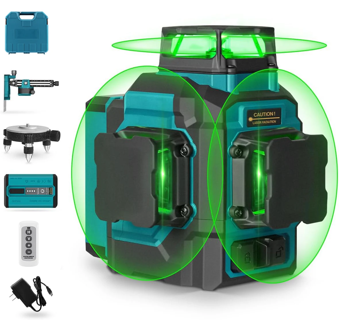 

Amonstar 3x360° 12 Lines Self Leveling Floor Green Laser Level Craftman Laser Level W/ remote control for Construction