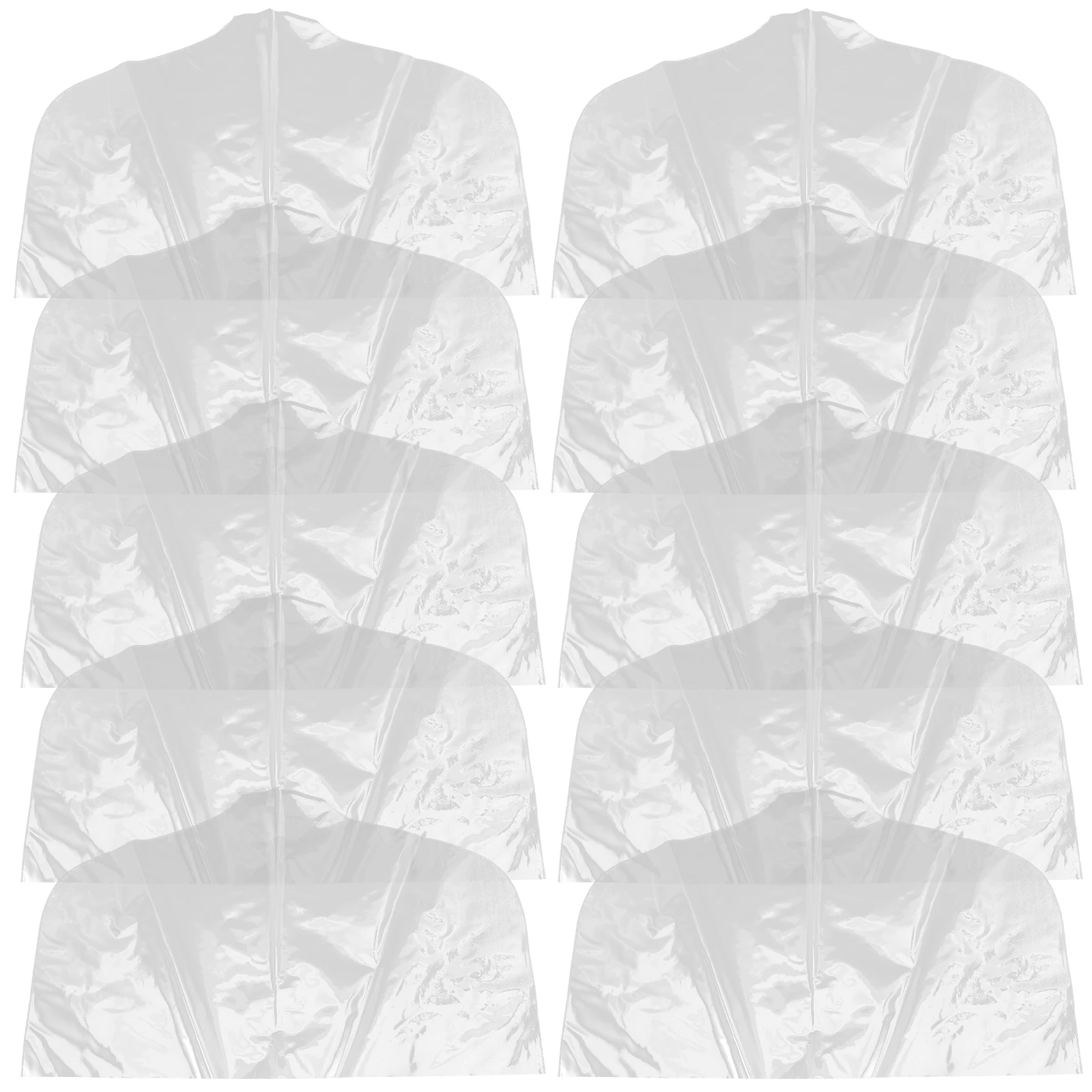 

10pcs Clothes Dust Covers Transparent PVC Garment Bags for Hanging Clothes Shoulder Protectors Closet Wardrobe Protective Cover