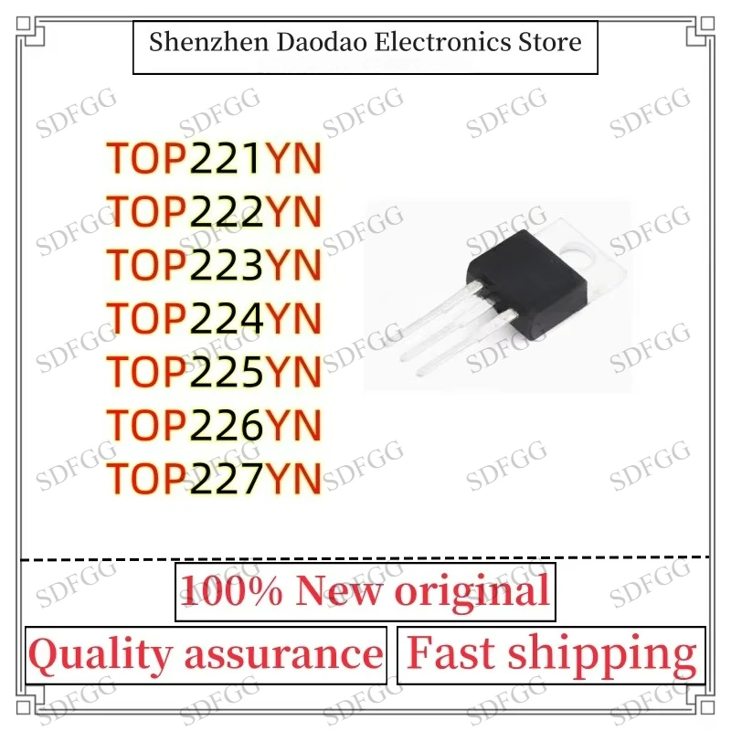 10Pcs TOP221YN TOP222YN TOP223YN TOP224YN TOP225YN TOP226YN TOP227YN TO-220 Chip IC New Original